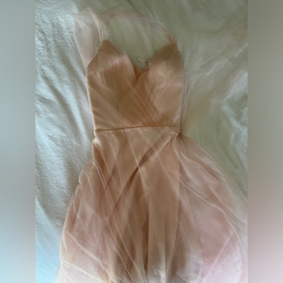 custom made bridesmaid dress pink maxi - Picture 7 of 11